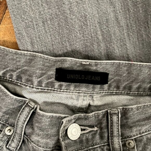 Uniqlo Jeans gray denim pants pockets casual summer style cotton comfortable - Picture 3 of 4
